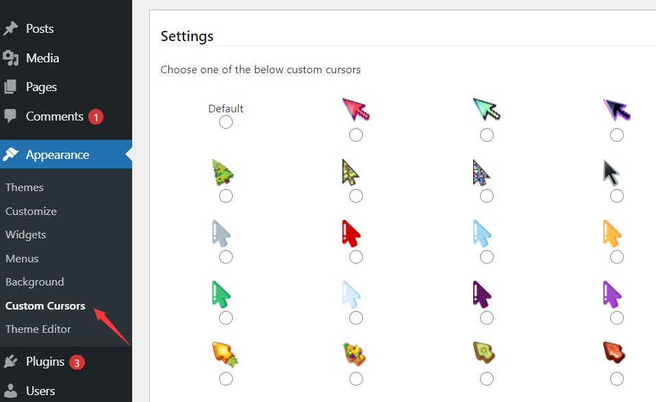 Custom cursors: now, for each widget and without coding