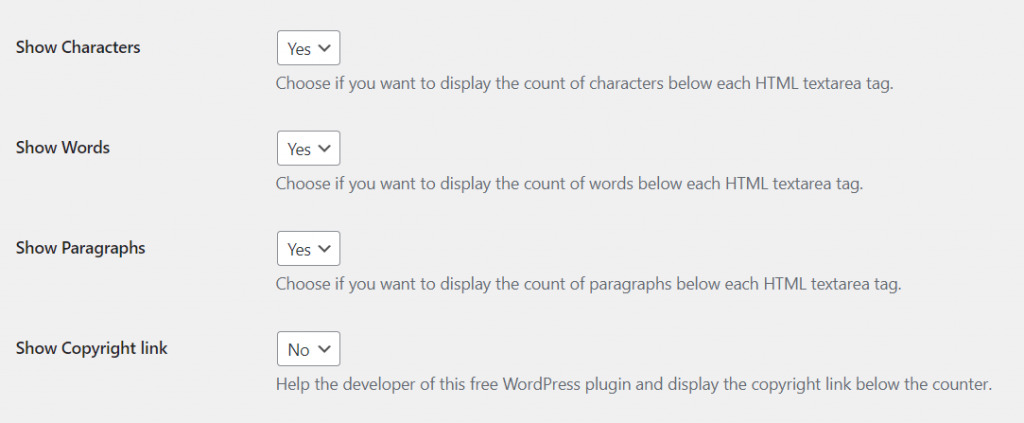 word-character-paragraph-counter-settings