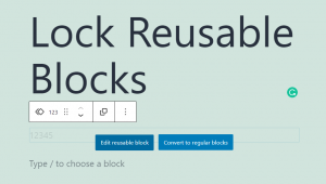 Lock Reusable Blocks In Gutenberg Editor